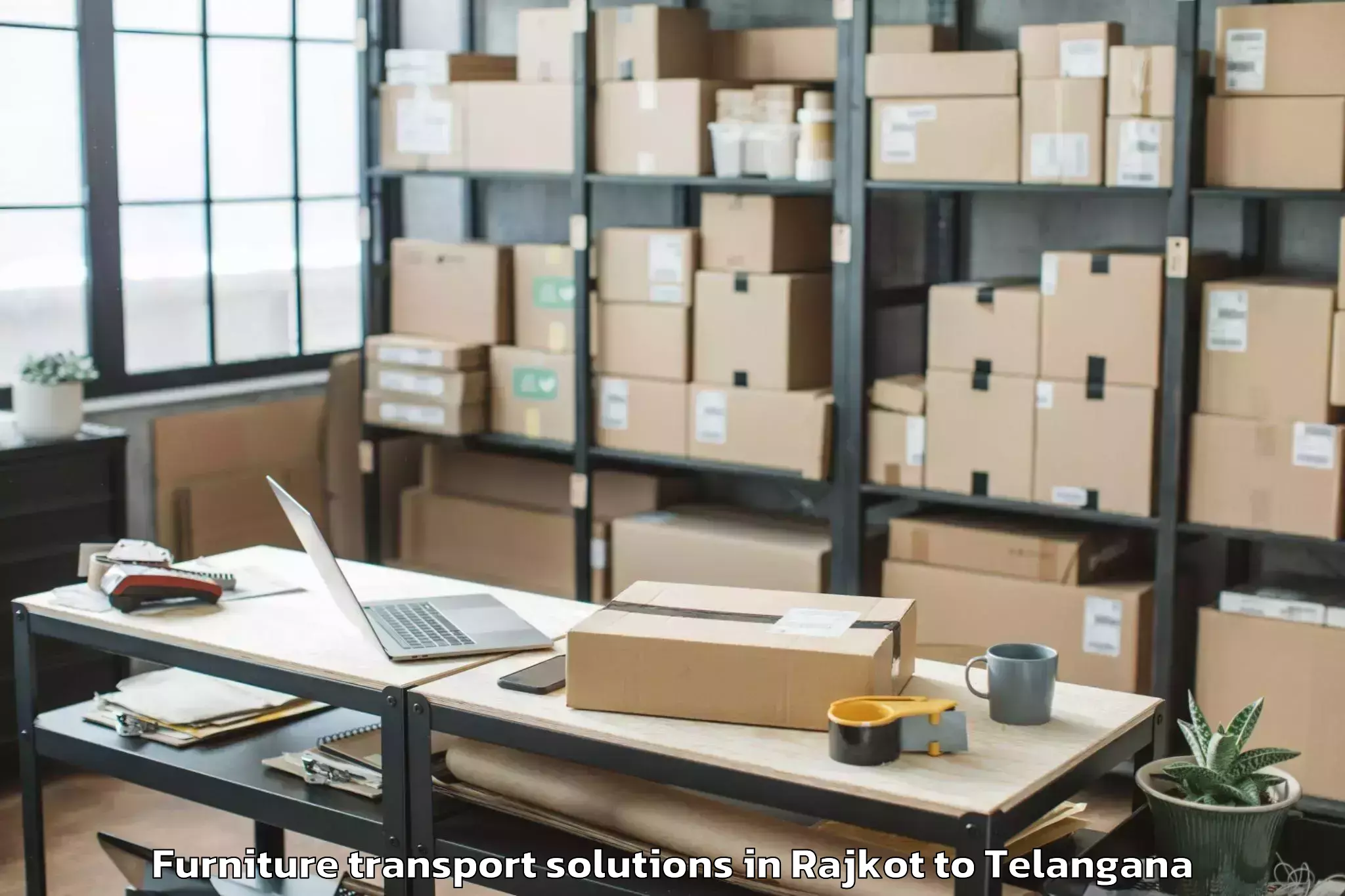 Book Rajkot to Munpalle Furniture Transport Solutions